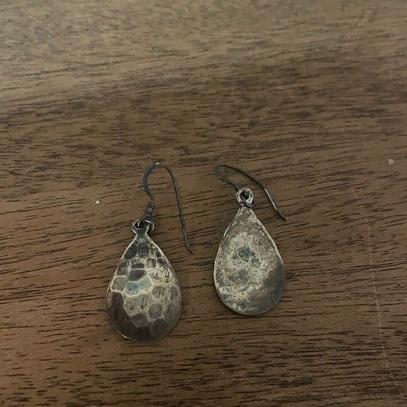 Silver Stamped Earrings. - Picture 3 of 3